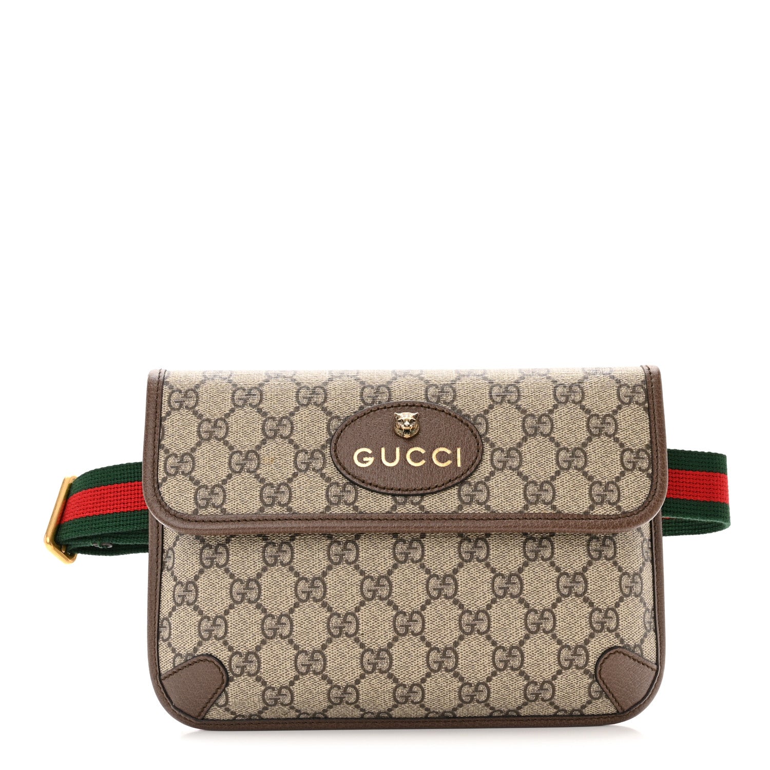 Gucci GG Supreme Monogram Neo Vintage Web Belt Bag Brown 1 of 12