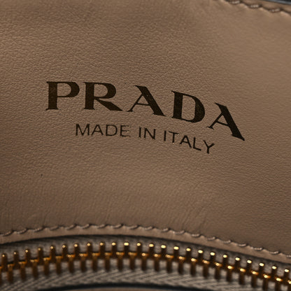 Prada Soft Calfskin Triangolo Symbole Embossed Small Tote Sabbia 6 of 10