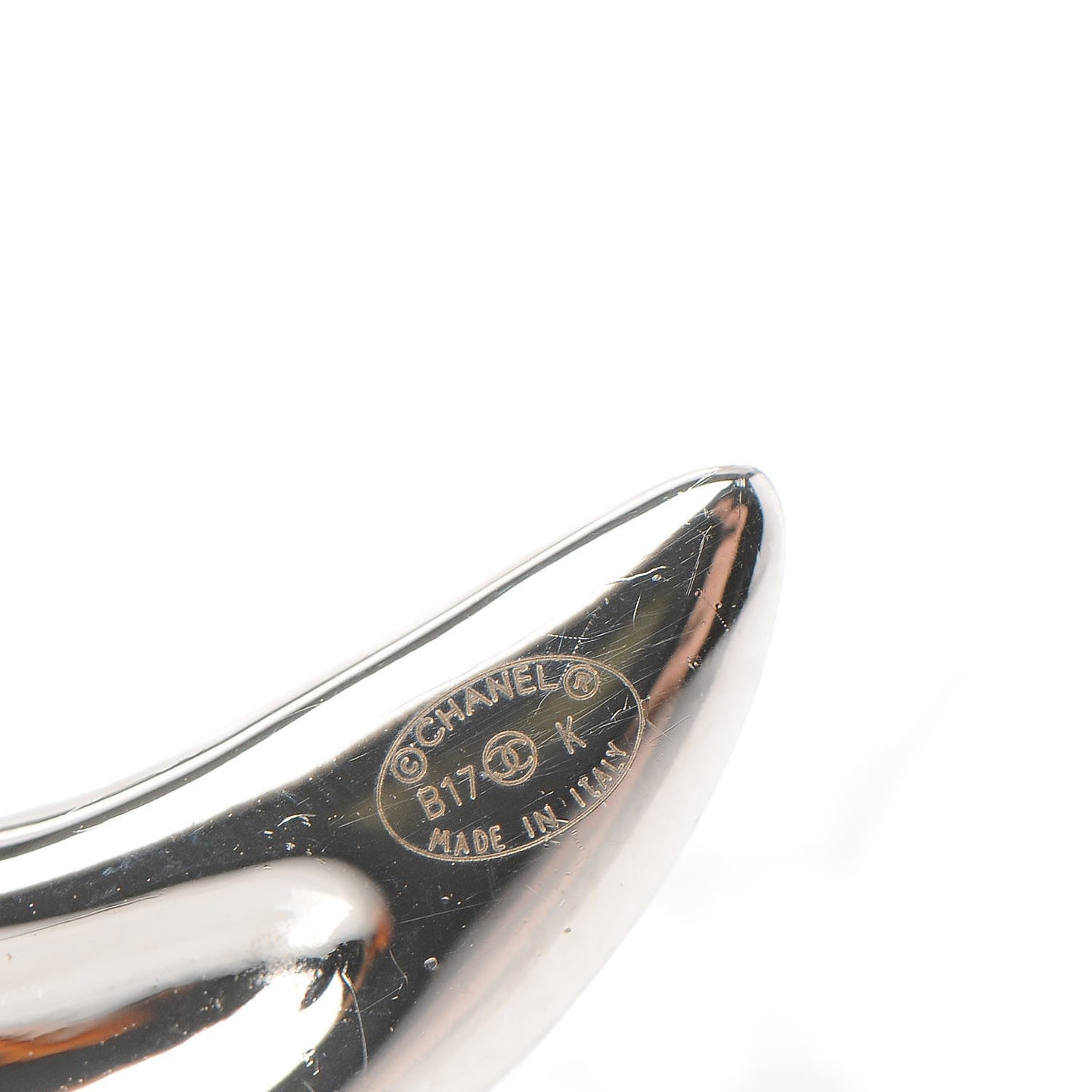 Baguette Crystal CC Brooch Silver