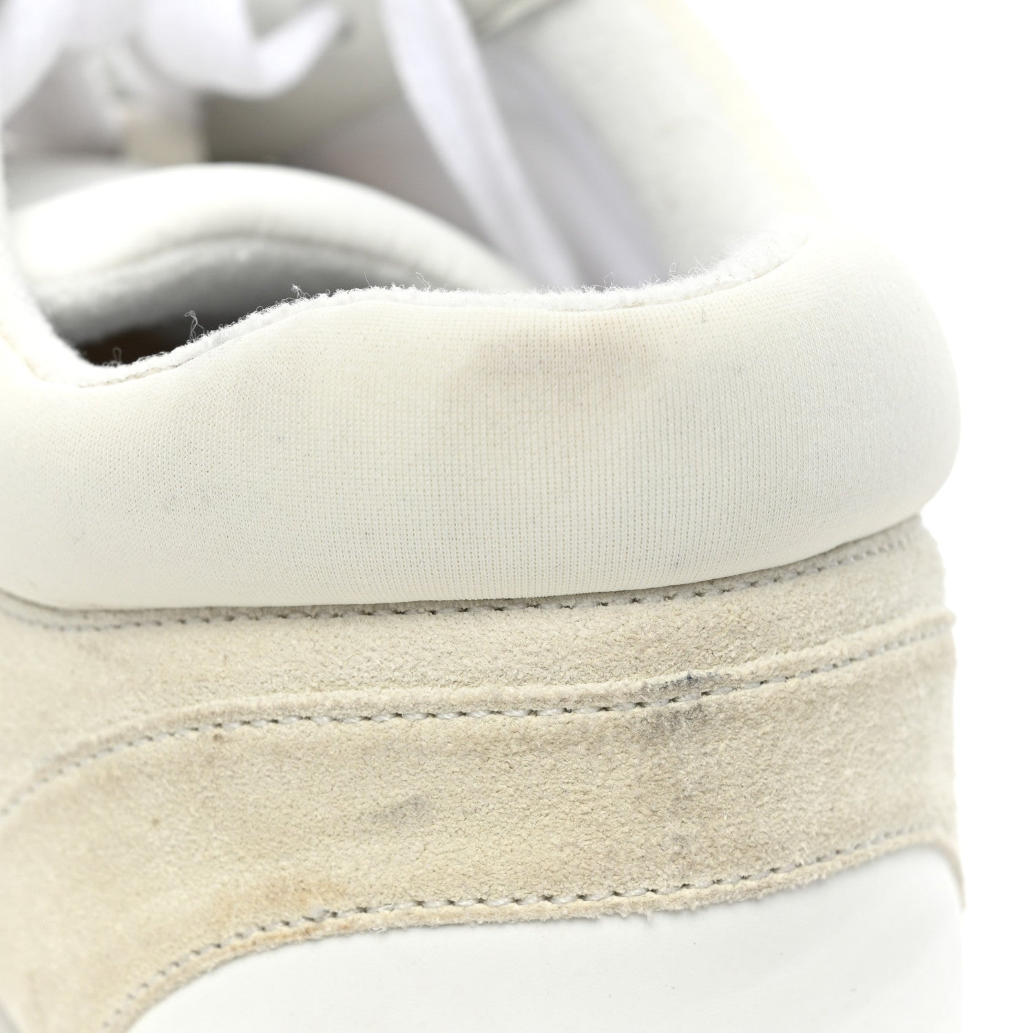 Chanel Suede Calfskin Fabric CC Sneakers 41 White 16 of 19