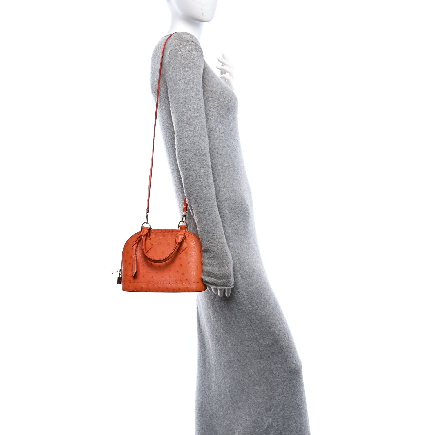Louis Vuitton Ostrich Alma BB Piment 2 of 9