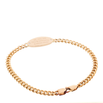 Tiffany 18K Rose Gold Diamond Return To Tiffany Oval ID Bracelet 3 of 5