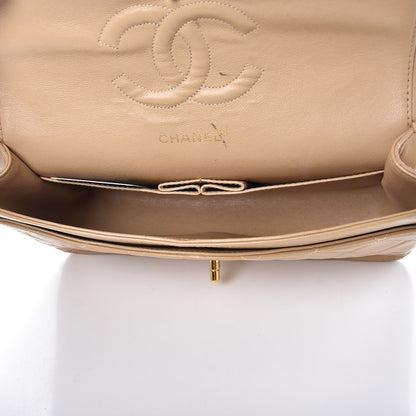 Chanel Lambskin Quilted Medium Double Flap Beige 6 of 16