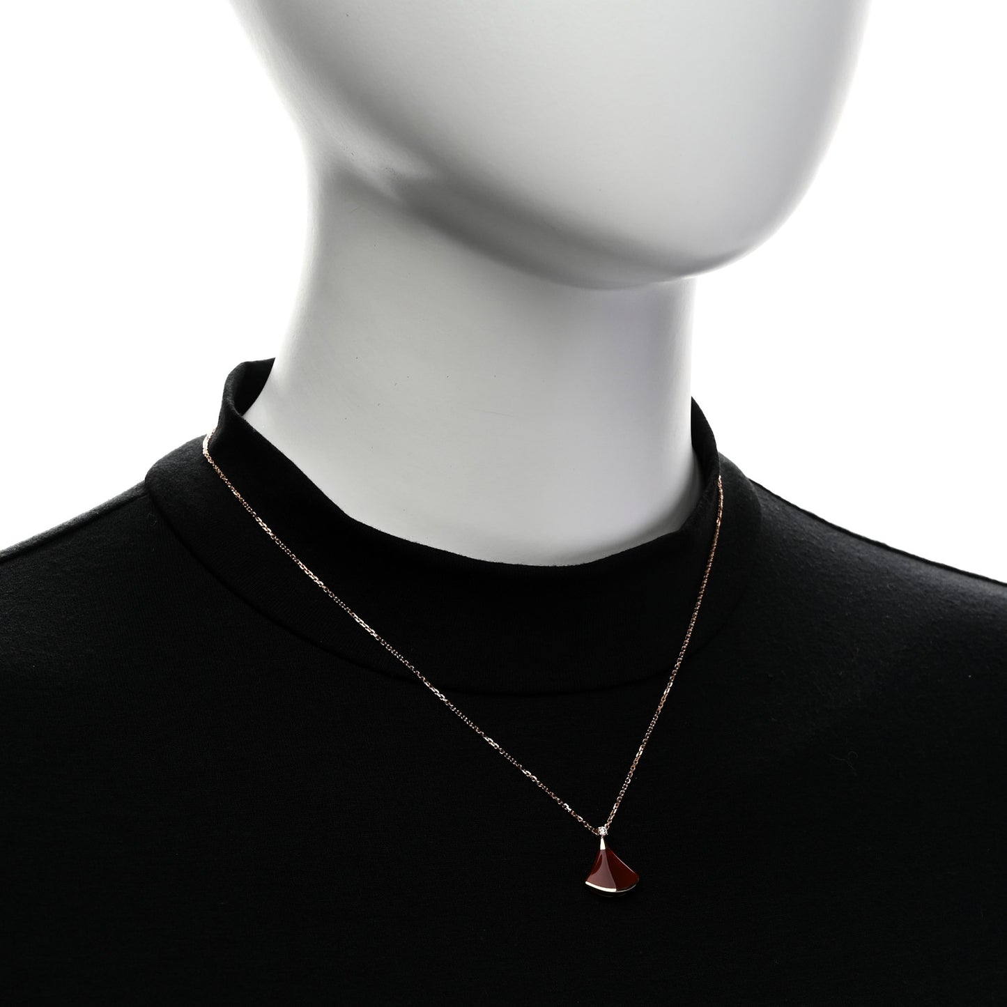 18K Rose Gold Diamond Carnelian Divas' Dream Pendant Necklace