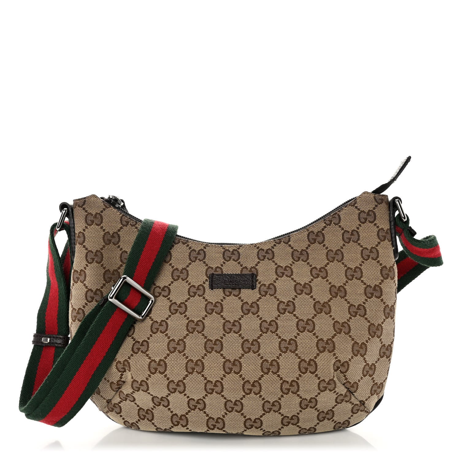 Gucci Monogram Web Sherry Line Shoulder Bag Dark Brown 1 of 10
