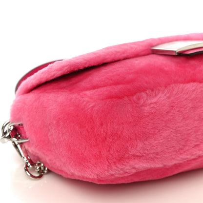 Fendi Shearling Shiny Nappa Baguette Rosa Fluo 9 of 10