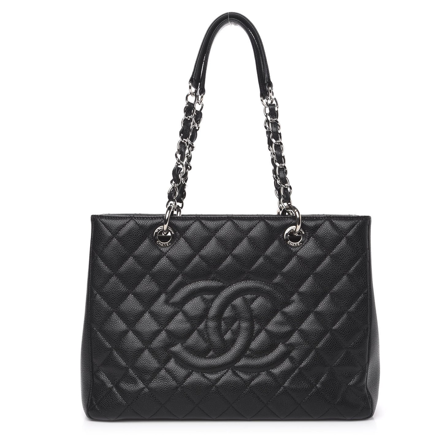 Caviar Quilted Grand Shopping Tote GST Black