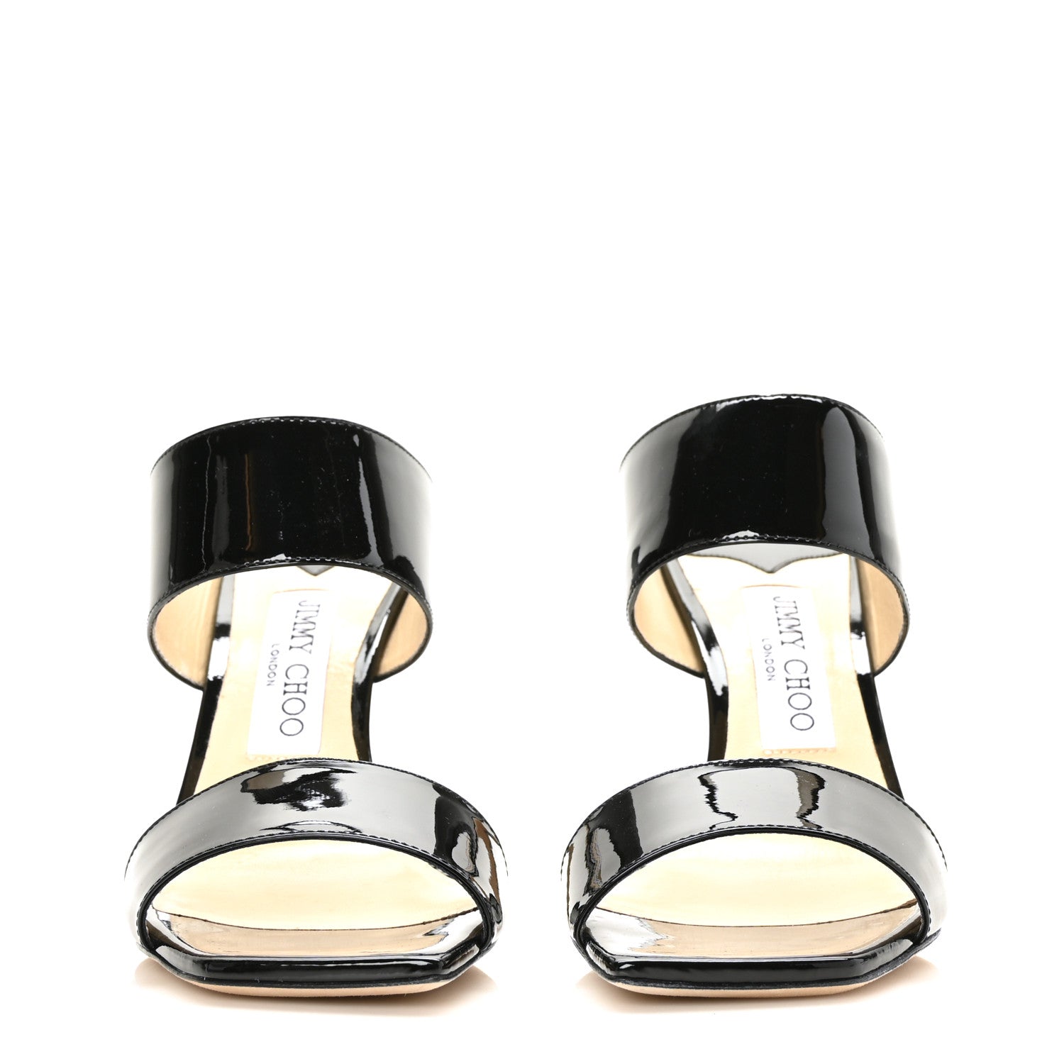 Jimmy Choo Soft Patent Hira 85 Sandals 38 Black 2 of 7