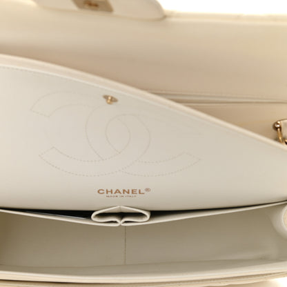 Chanel Lambskin Quilted Jumbo Double Flap White 4 of 12