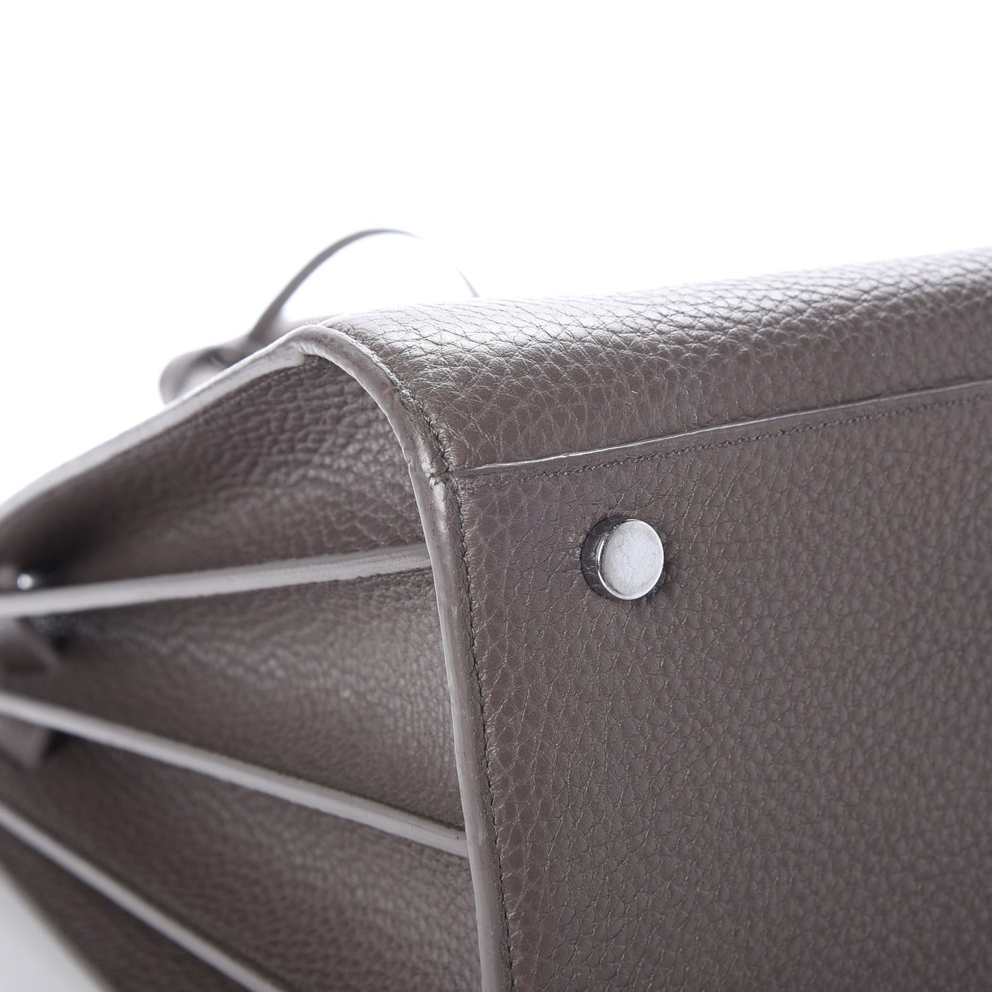 Grained Calfskin Small Sac De Jour Fog