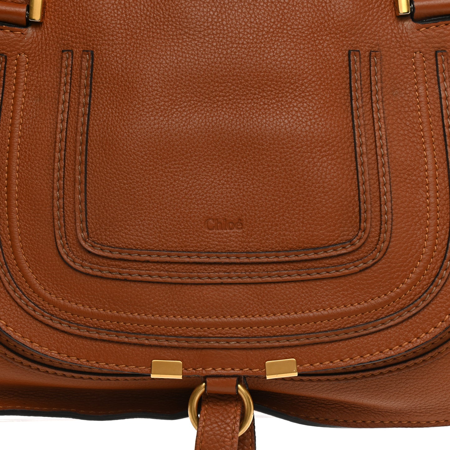 Calfskin Medium Marcie Satchel Tan