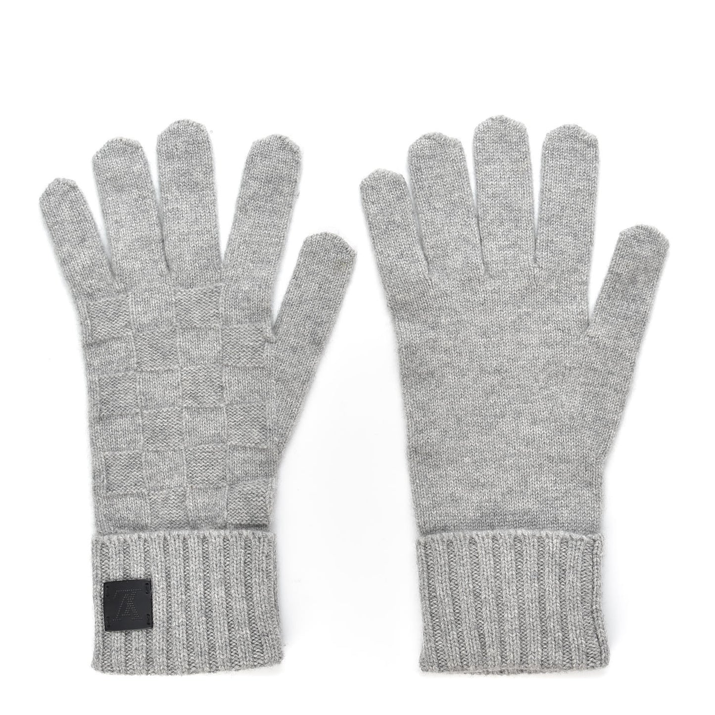 Cashmere Damier Helsinki Gloves Light Grey