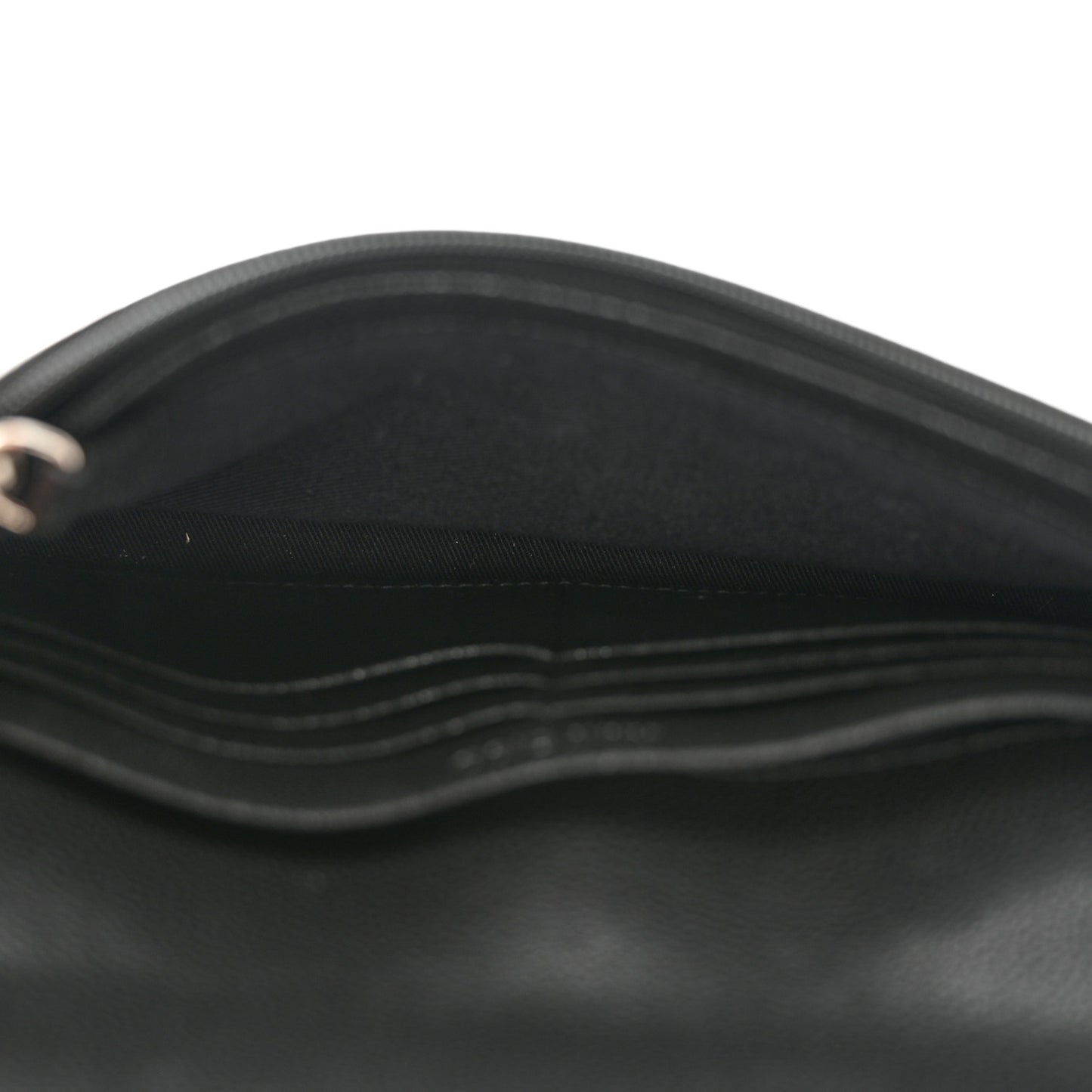 Calfskin Crystal Cheri Wallet on Chain Bag Black