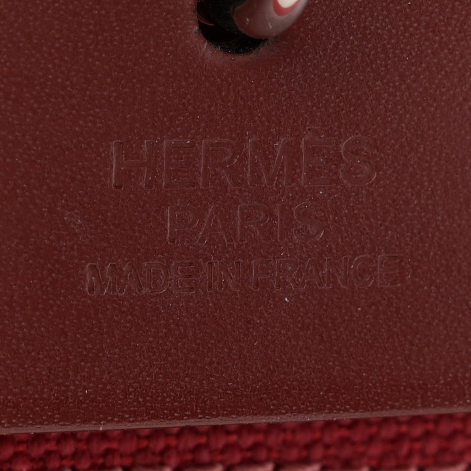 Hermes Vache Hunter Toile Herbag Zip 31 PM Rouge Grenat Rouge H 7 of 16