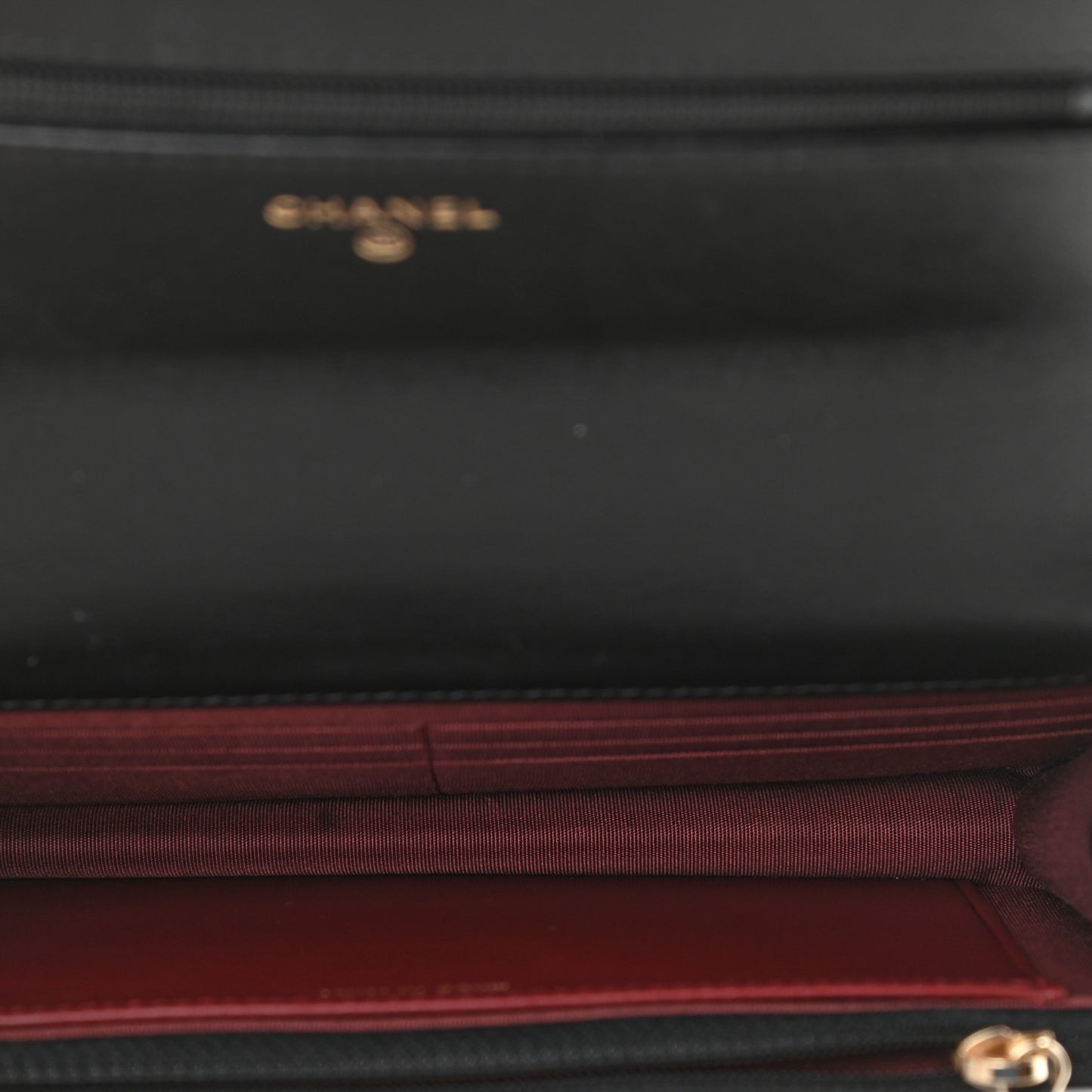 Calfskin Quilted Perfect Fit Wallet On Chain WOC Black