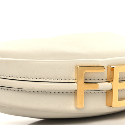 Fendi Vitello Grace Matte Nano Fendigraphy Hobo Charm White Ice 9 of 11
