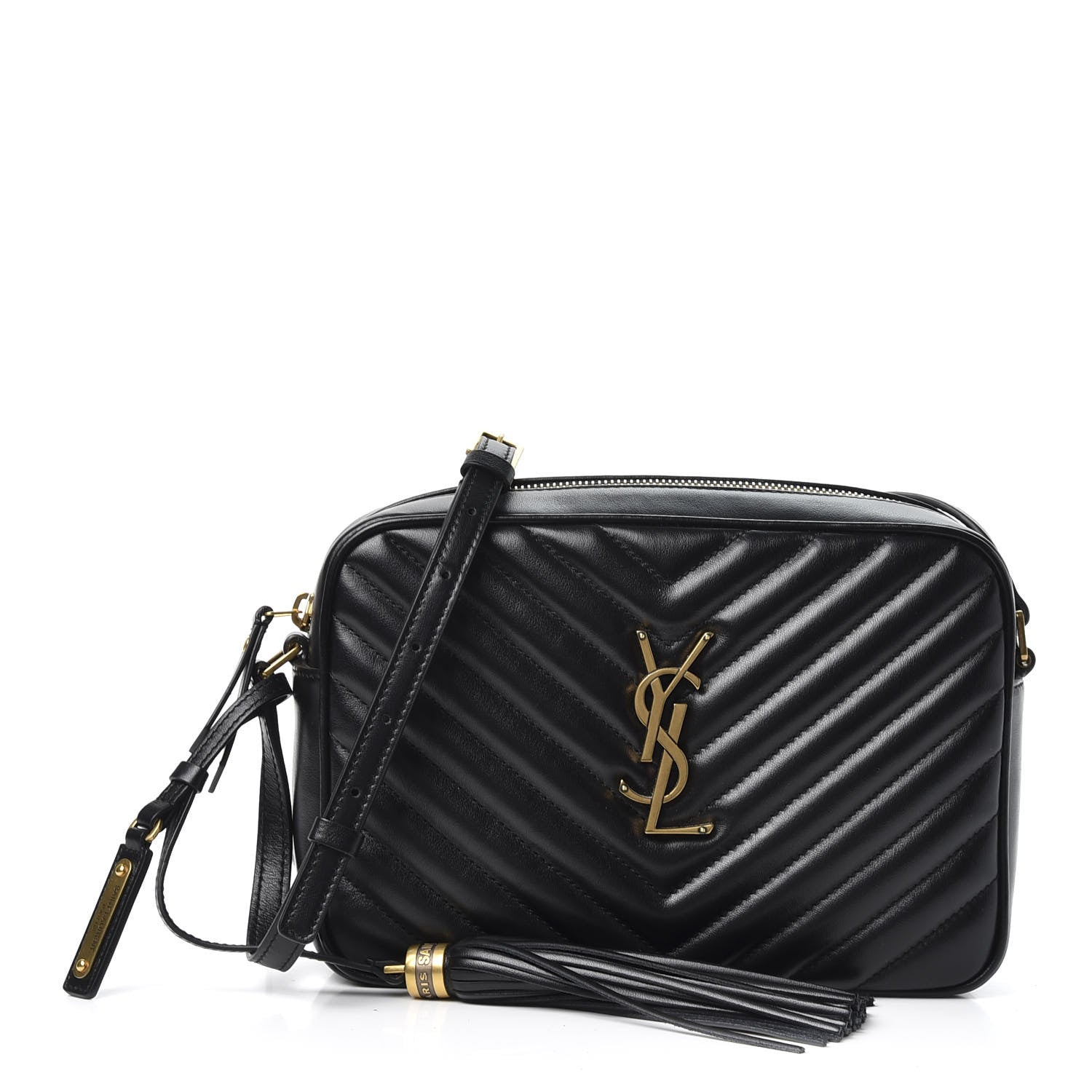 Saint Laurent Calfskin Matelasse Monogram Lou Camera Bag Black 1 of 9