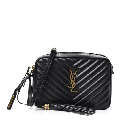 Saint Laurent Calfskin Matelasse Monogram Lou Camera Bag Black 1 of 9