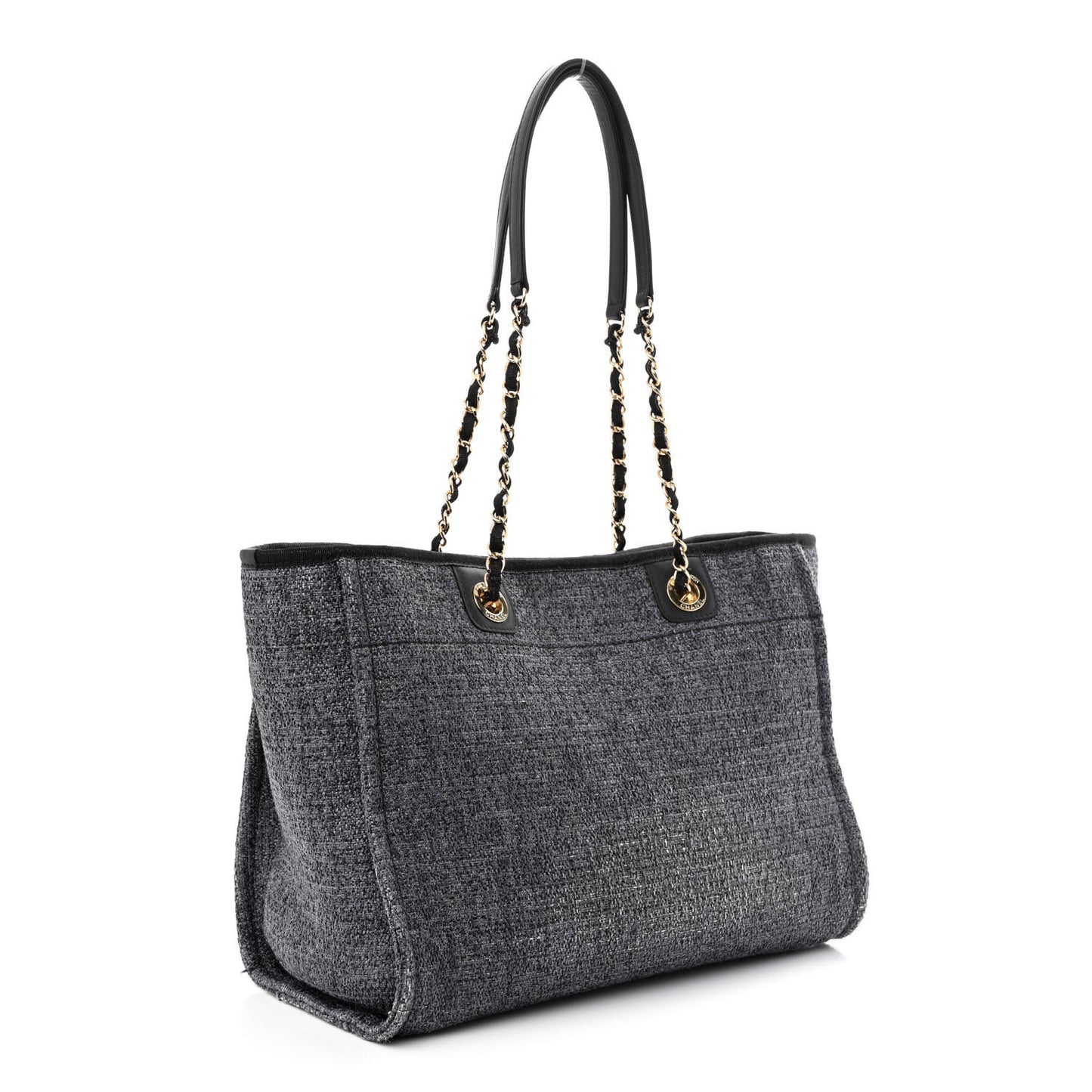 Lurex Boucle Small Deauville Tote Black