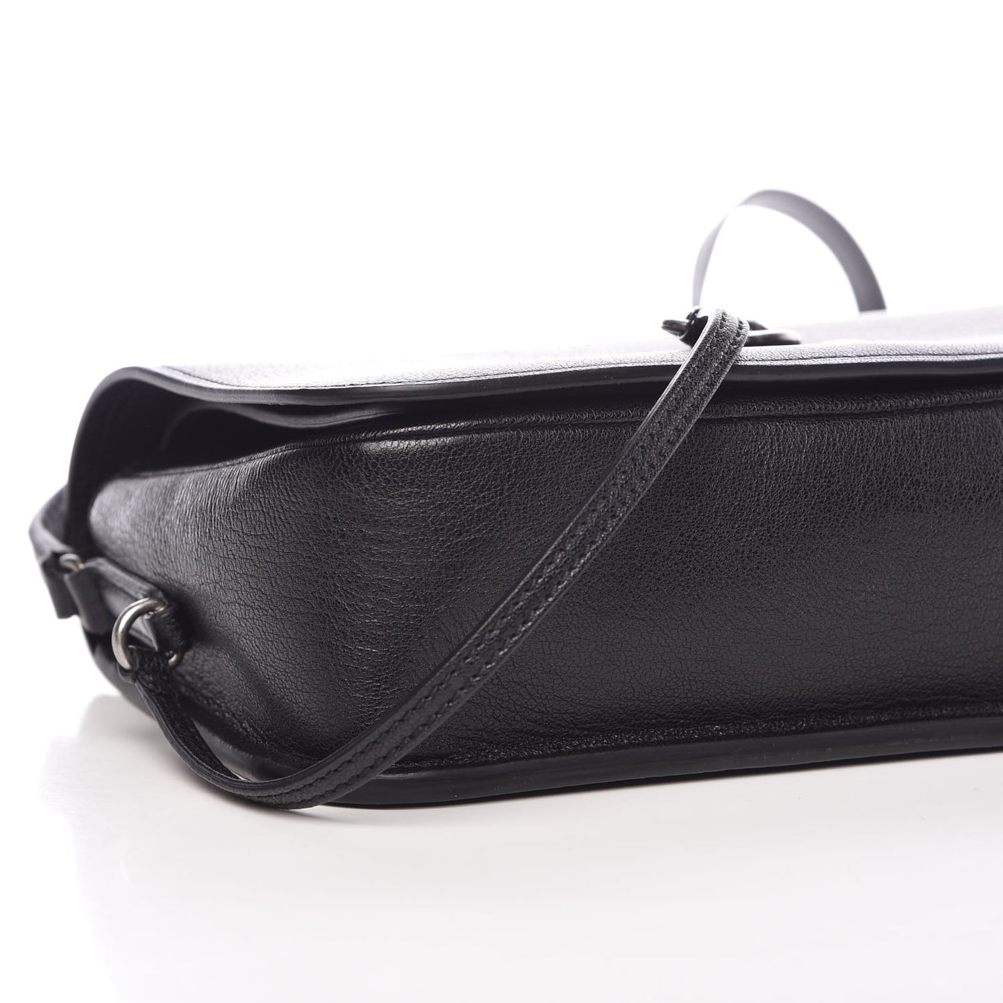 Lambskin Medium Charlotte Messenger Bag Black