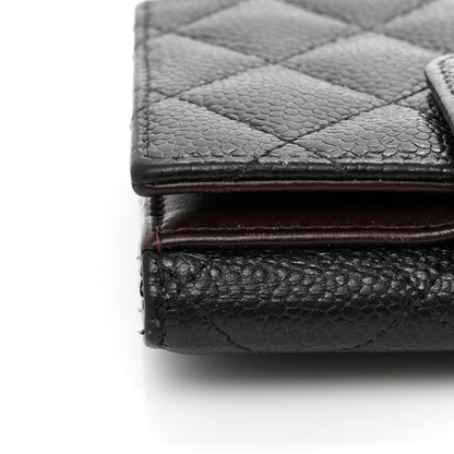 Chanel Caviar Quilted Compact French Flap Wallet Black 13 of 13