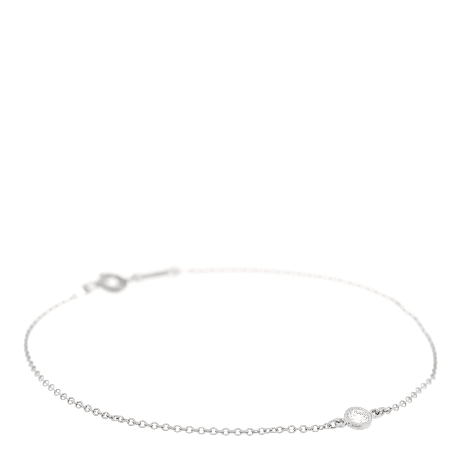 Tiffany Platinum Diamond .08ct Elsa Peretti Diamonds by the Yard Bracelet 1 of 4