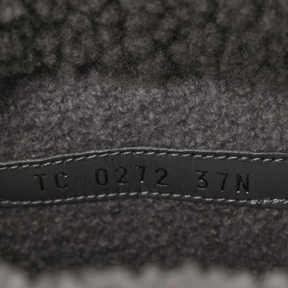 Louis Vuitton Suede Calfskin Shearling Snowdrop Flat Ankle Boot 37 Grey 9 of 10