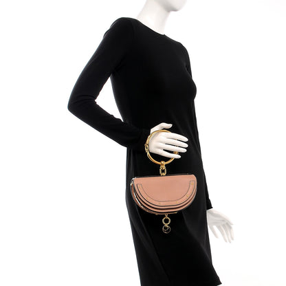 Chloe Calfskin Small Nile Bracelet Minaudiere Bag Biscotti Beige 3 of 10