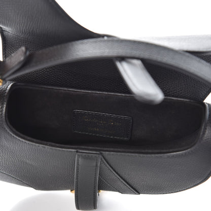 Christian Dior Grained Calfskin Mini Saddle Bag Black 5 of 7