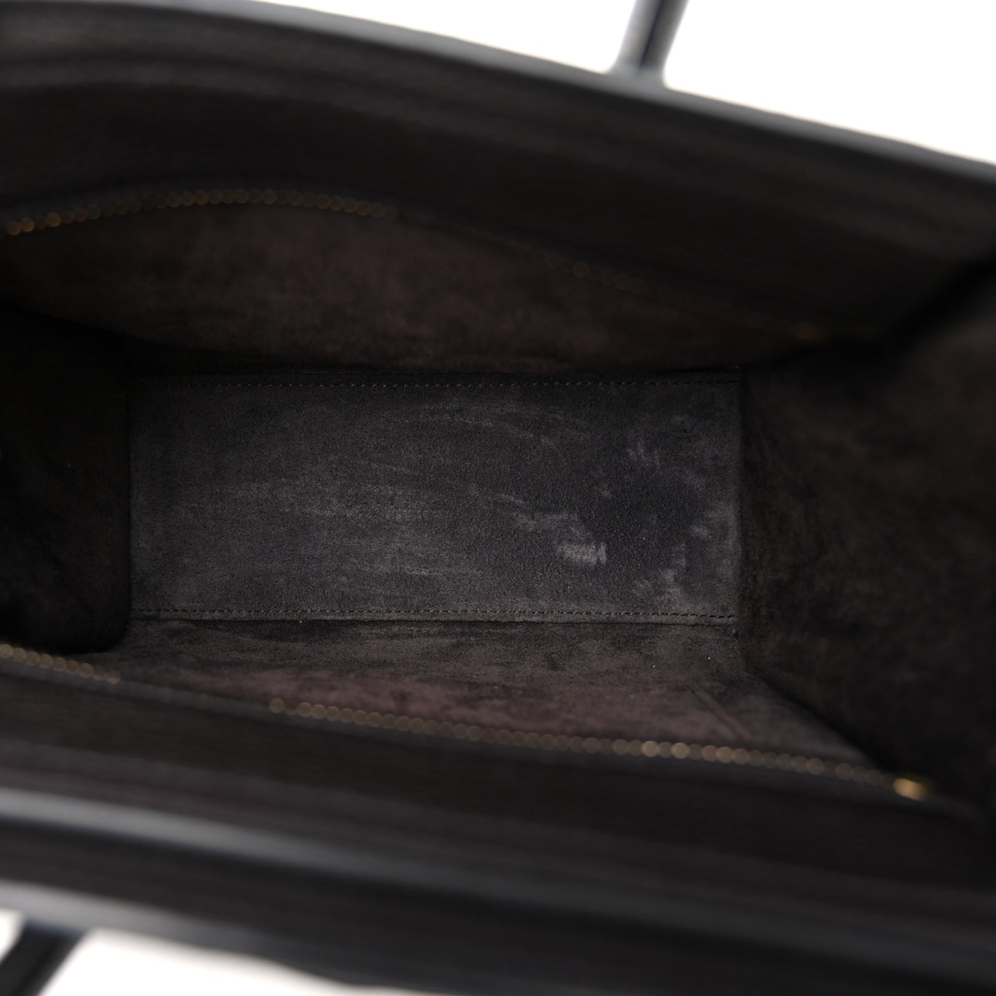Drummed Calfskin Nano Luggage Liquorice