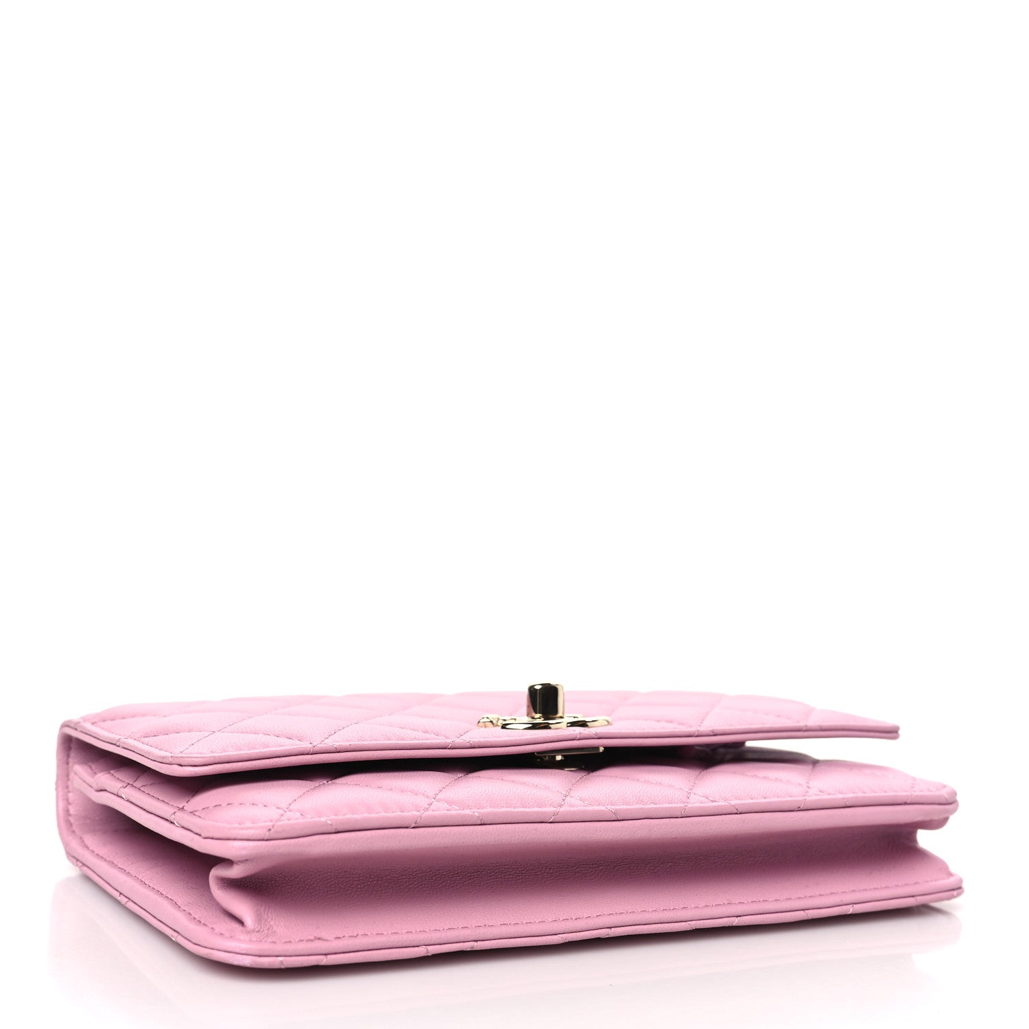 Chanel Lambskin Quilted Trendy CC Wallet On Chain WOC Pink 4 of 10