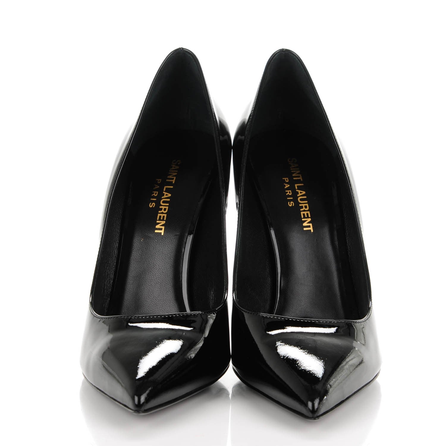Saint Laurent Patent Classic Paris 105 Escarpin Pumps 39 Black 2 of 8