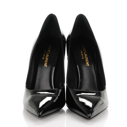 Saint Laurent Patent Classic Paris 105 Escarpin Pumps 39 Black 2 of 8