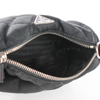 Prada Tessuto Nylon Quilted Pochette Nero Black 5 of 9