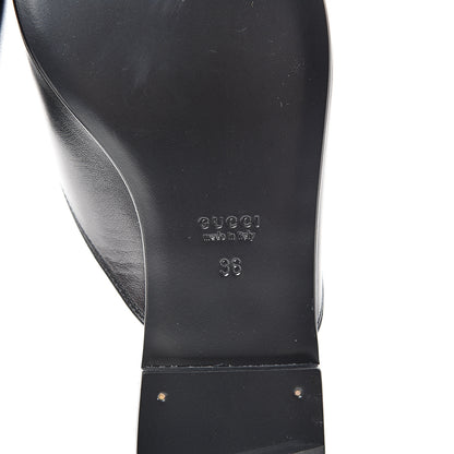 Gucci Malaga Kid Horsebit Slide Sandals 36 Black 6 of 8