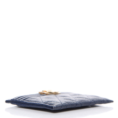 Chanel Caviar Quilted Boy Card Holder Blue 4 of 11