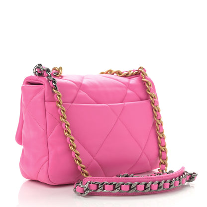 Chanel Lambskin Quilted Medium Chanel 19 Flap Pink 3 of 10