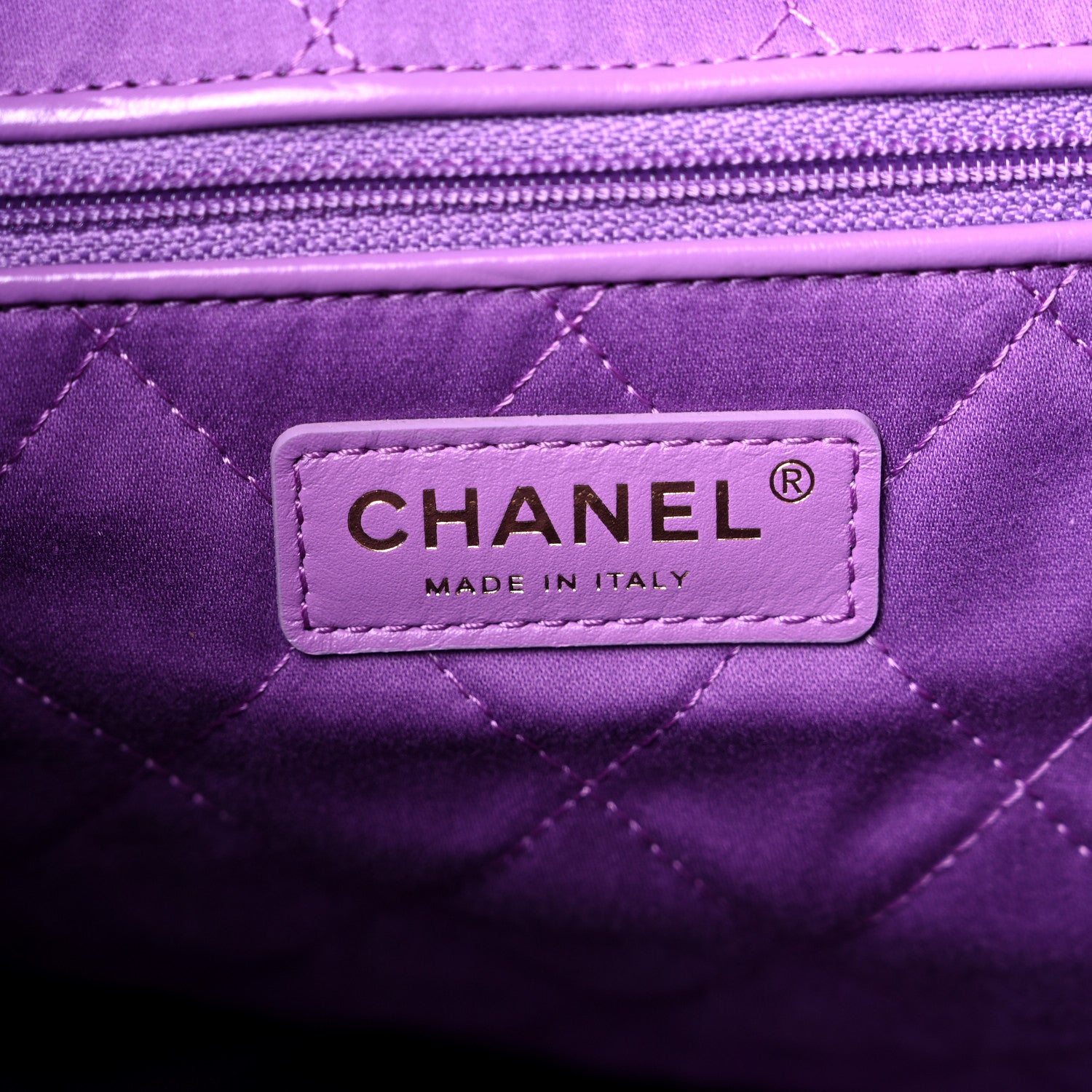 Chanel Shiny Calfskin Quilted Chanel 22 Purple 7 of 10