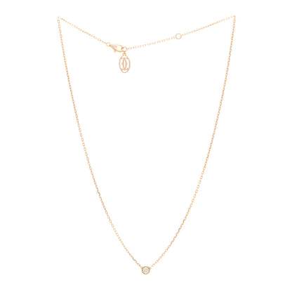 Cartier 18K Pink Gold Diamond SM D'Amour Pendant Necklace 3 of 4