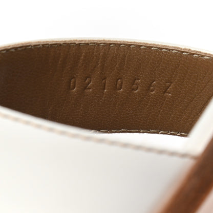 Hermes Box Calfskin Oran Sandals 38.5 White 8 of 8