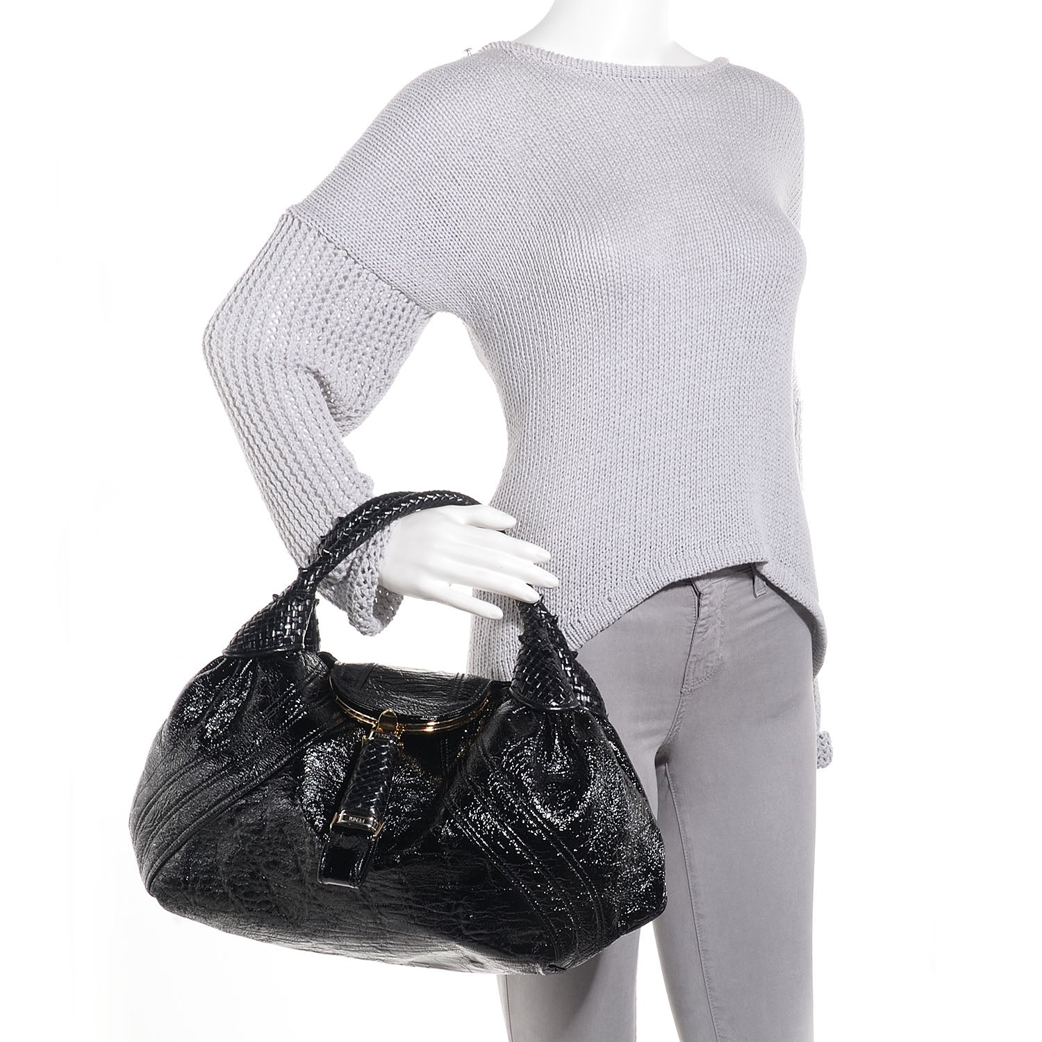 Fendi Crispe Vernice Spy Black 2 of 9