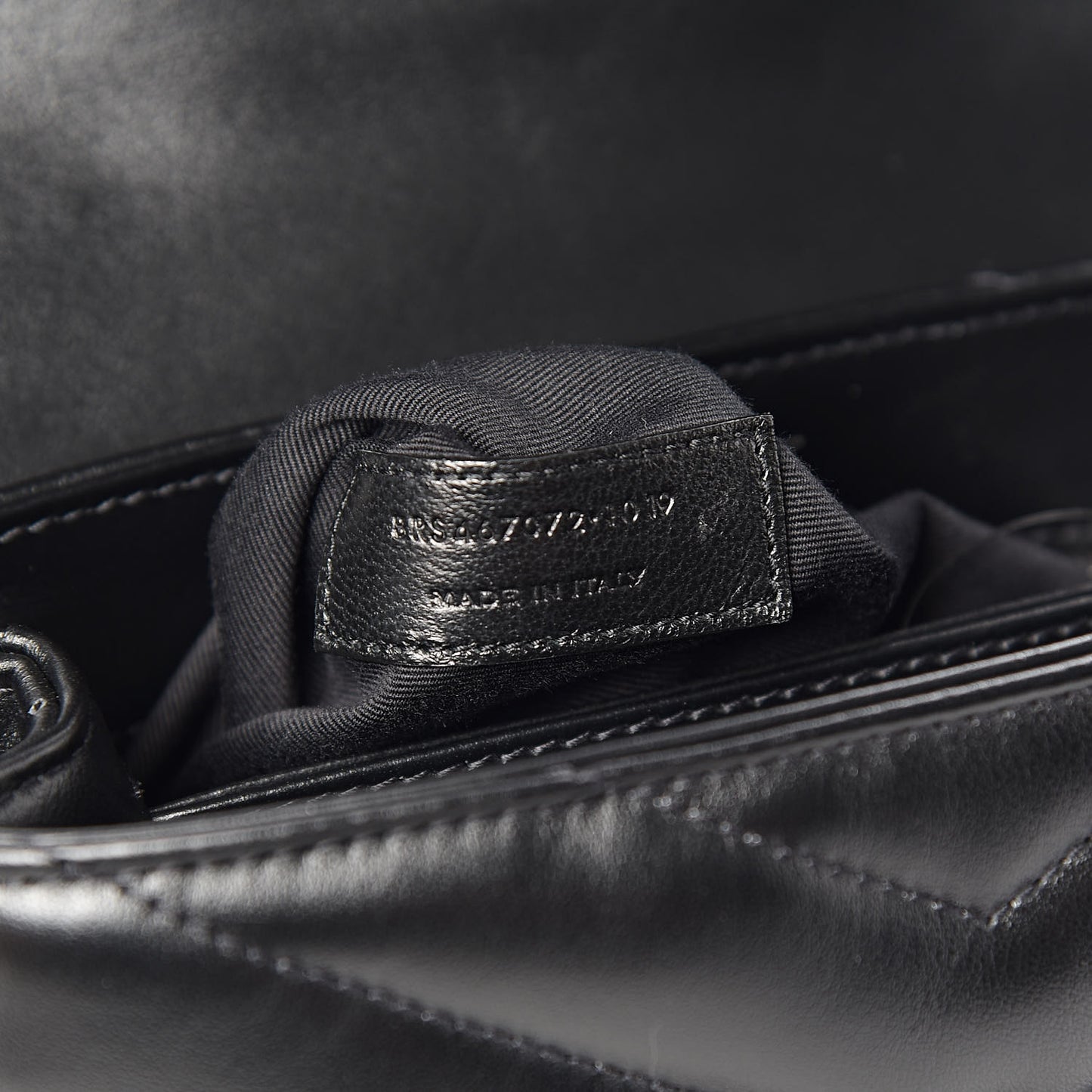 Calfskin Y Quilted Monogram Toy Loulou Crossbody Bag Black