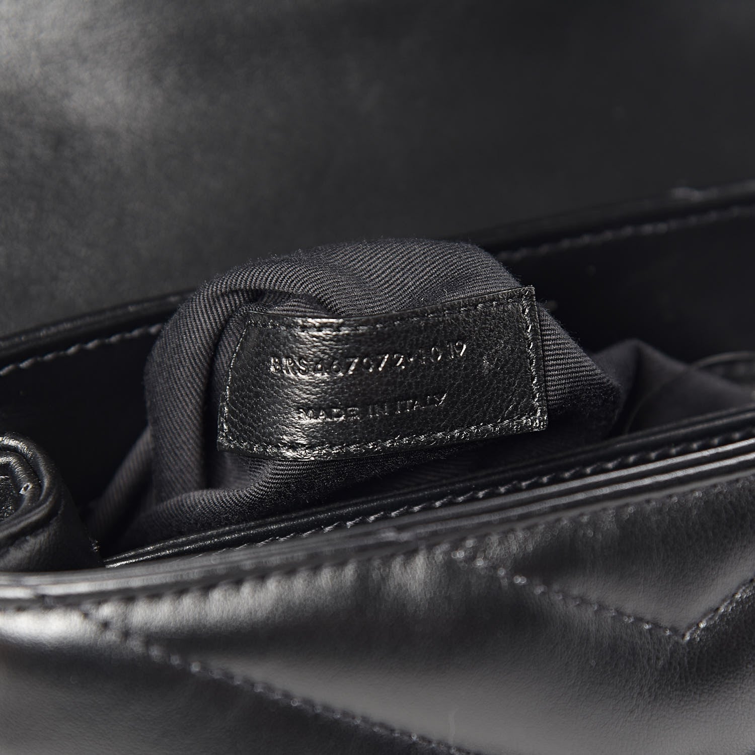 Saint Laurent Calfskin Y Quilted Monogram Toy Loulou Crossbody Bag Black 7 of 11