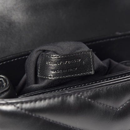 Saint Laurent Calfskin Y Quilted Monogram Toy Loulou Crossbody Bag Black 7 of 11