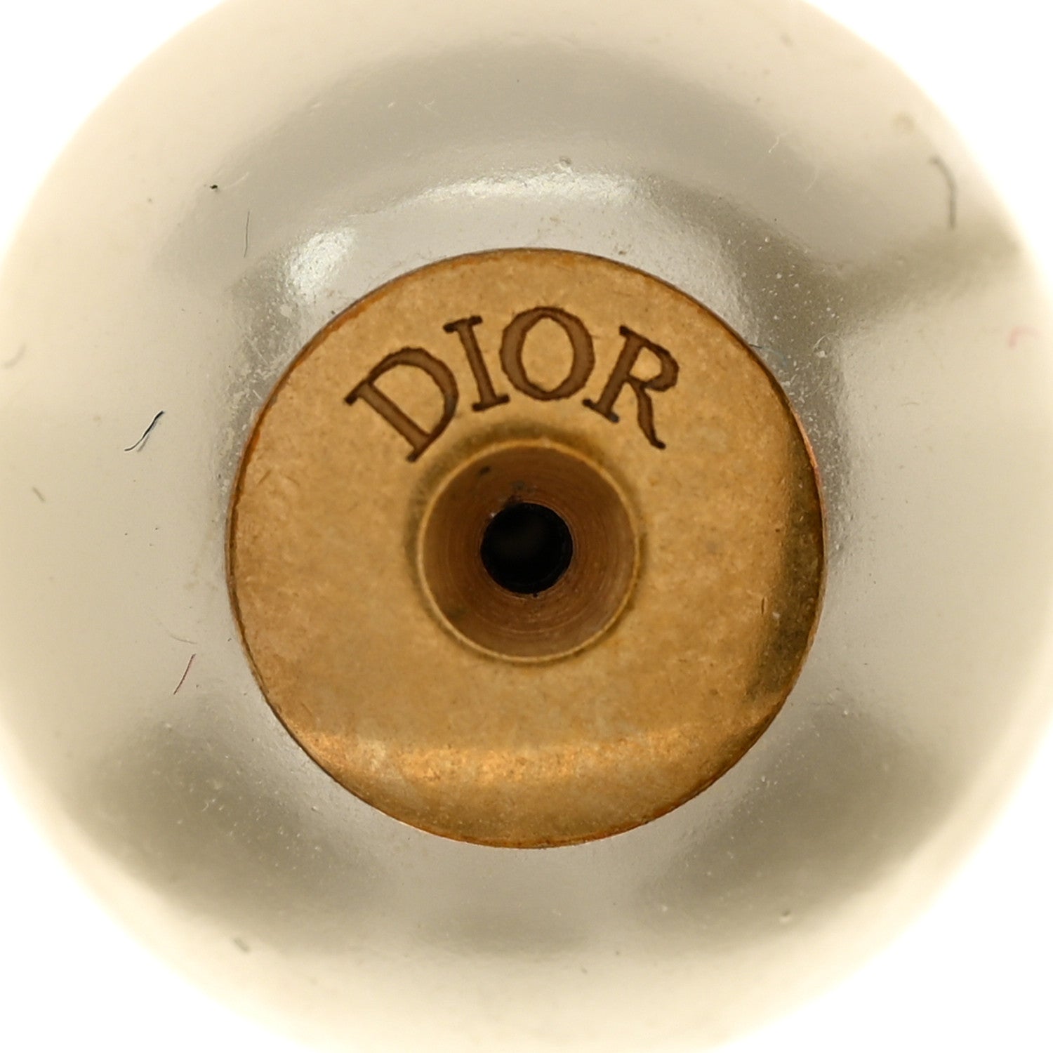 Christian Dior Pearl CD Tribal Drop Earrings Gold 4 of 4