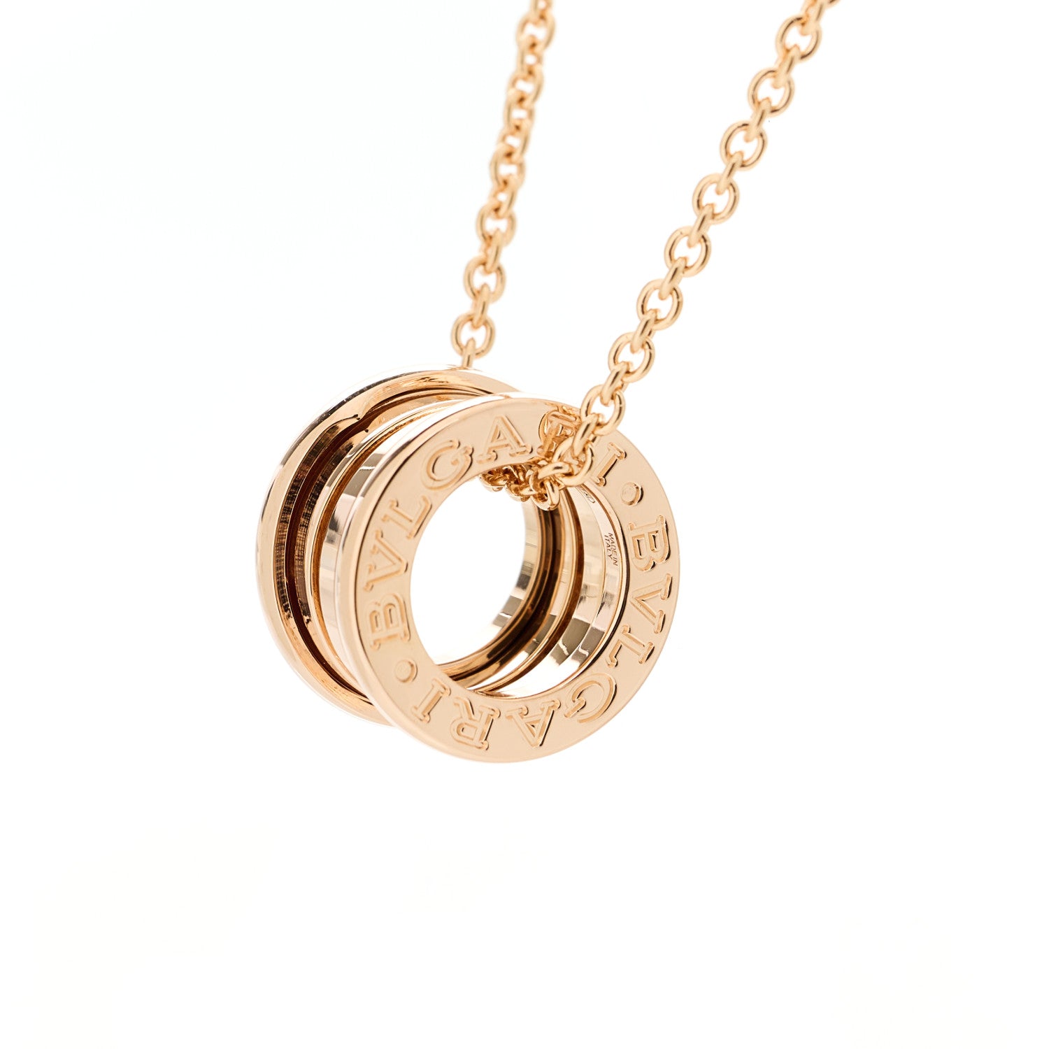 Bulgari 18K Rose Gold B.Zero1 Pendant Necklace 6 of 8