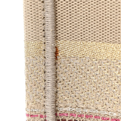 Christian Dior Canvas Embroidered Medium Stripes Book Tote Beige Multicolor 13 of 15