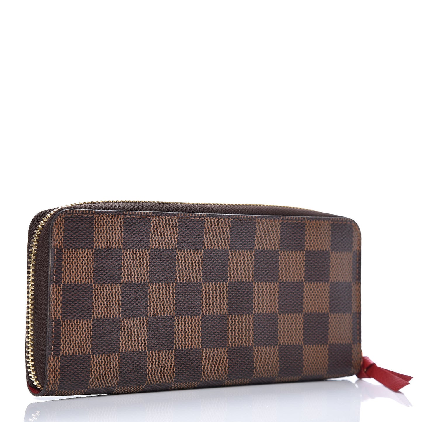 Damier Ebene Clemence Wallet Cherry