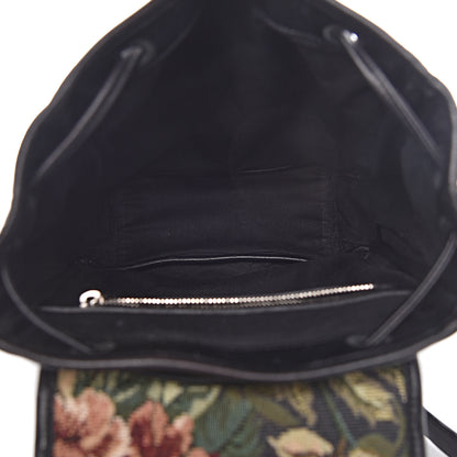 Saint Laurent Canvas Floral Print Festival Backpack Black 5 of 12