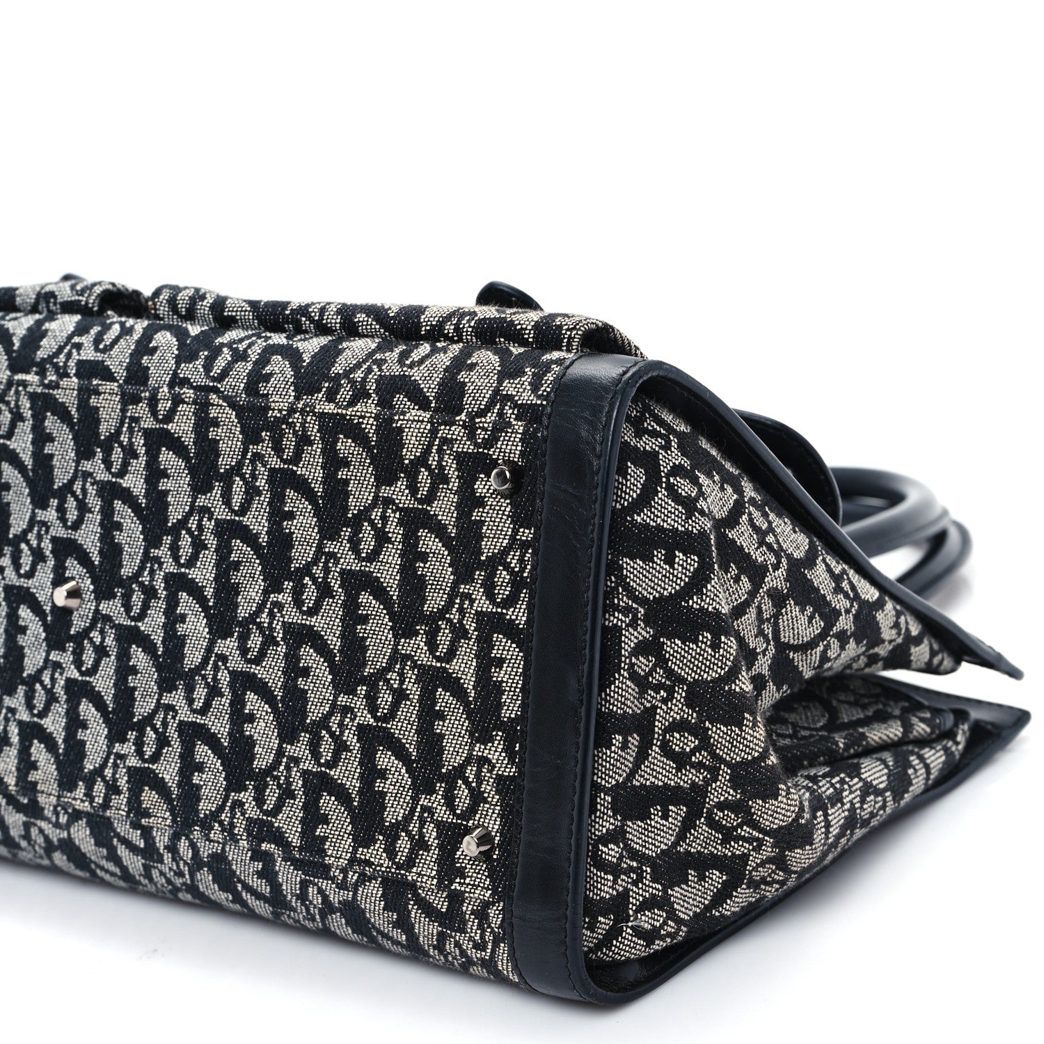 Christian Dior Monogram Calfskin Pocket Tote Black 10 of 12